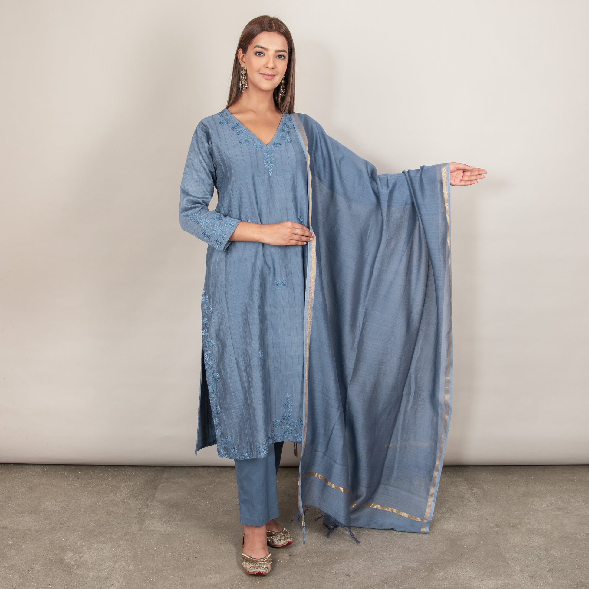 Avasa Silk Chanderi Kurta Set