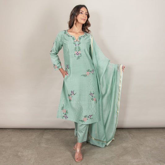 Asani Silk Chanderi Kurta Set