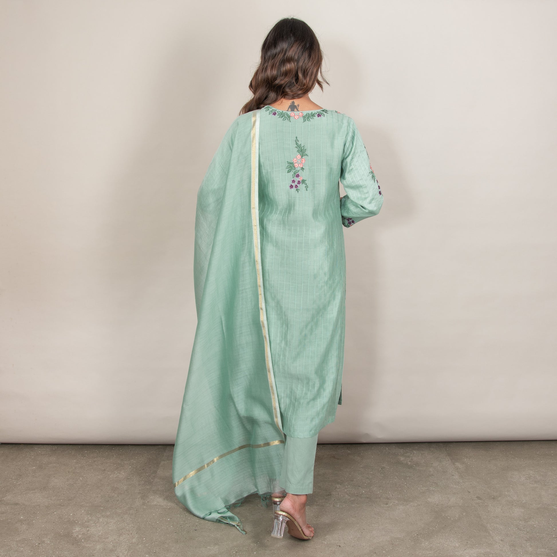 Asani Silk Chanderi Kurta Set