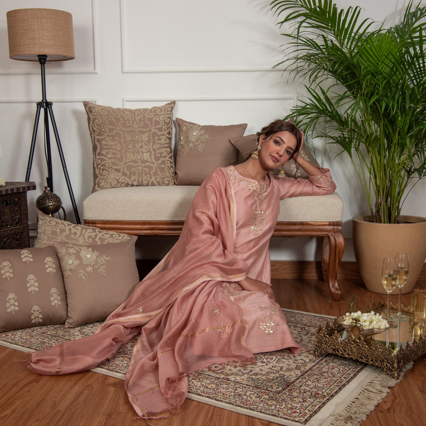 Anagha Silk Chanderi Kurta Set