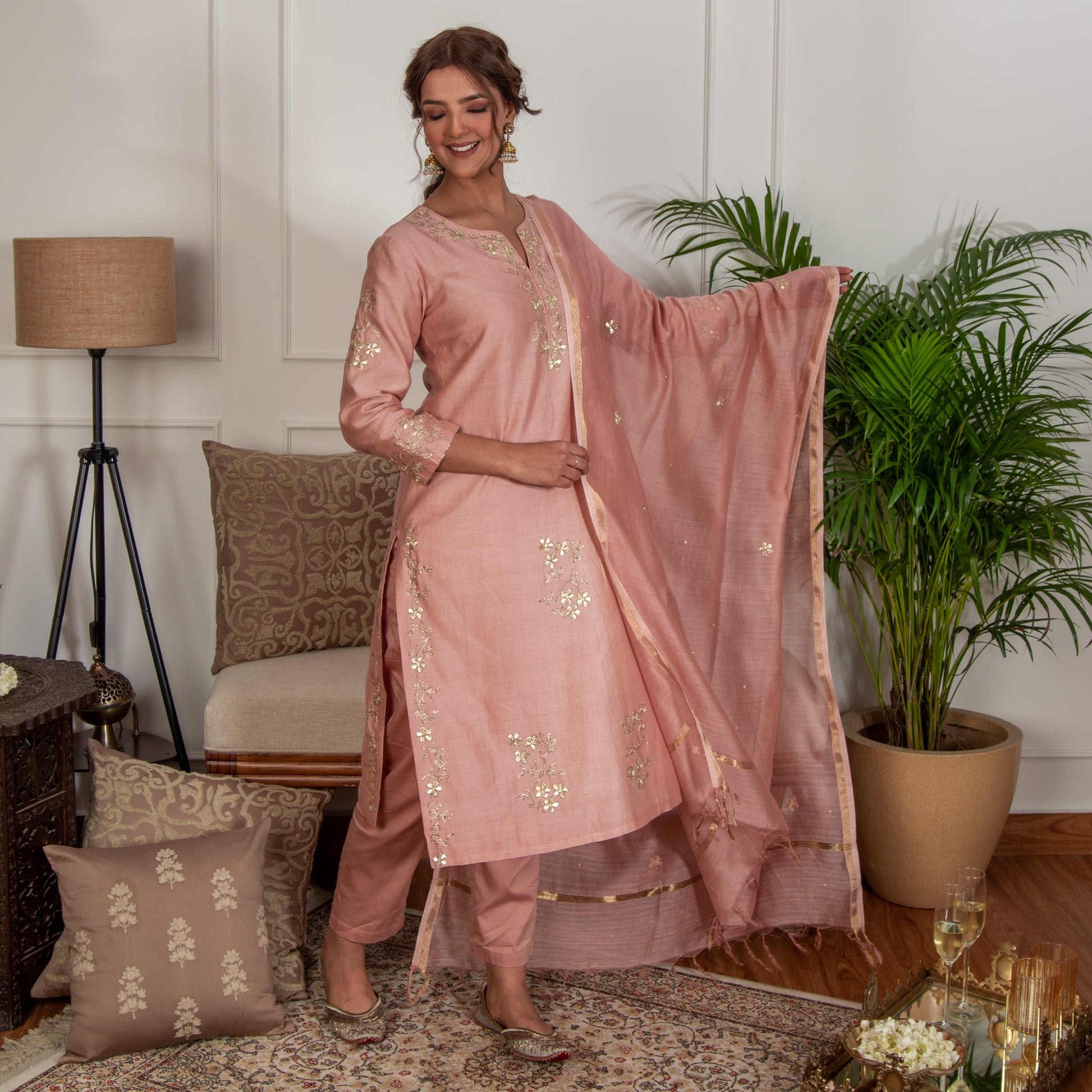 Anagha Silk Chanderi Kurta Set