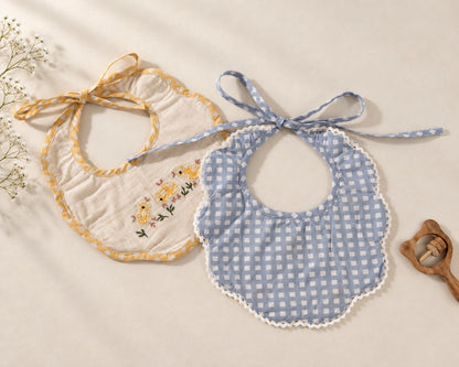 The Prem Hand Embroidered Bib Set of 2