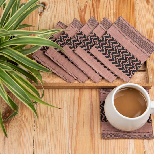 Riga Coasters Dusty Rose Stripe  - Tabi