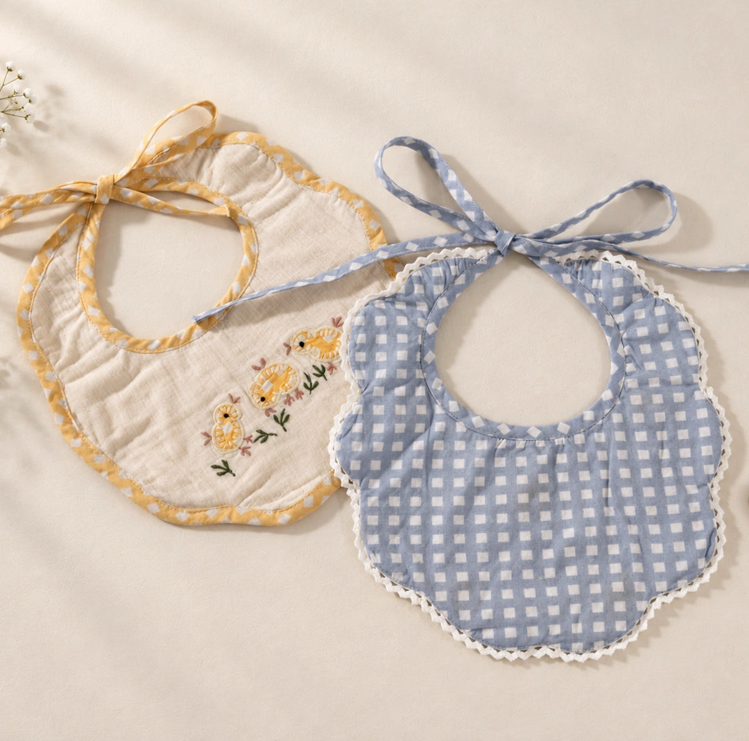 Prem Hand Embroidered Bib Set of 2
