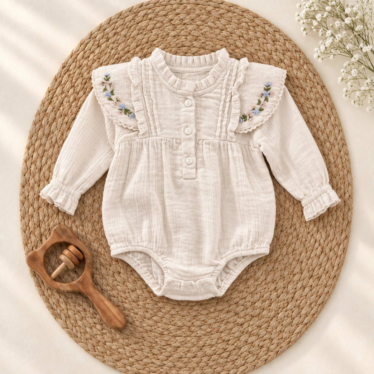 Devi Hand Embroidered Newborn Set