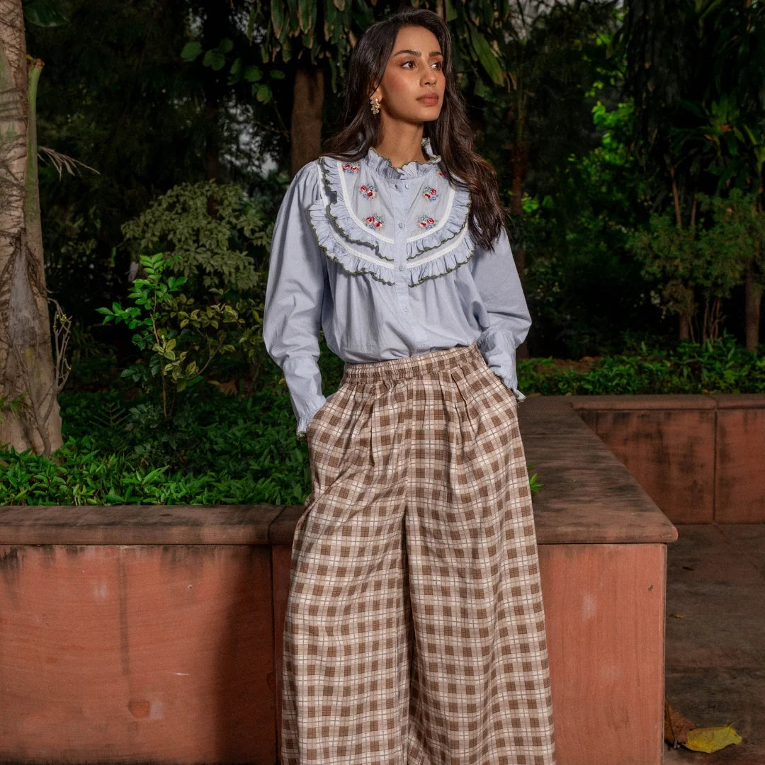 Dhanvi Cotton Twill Pants