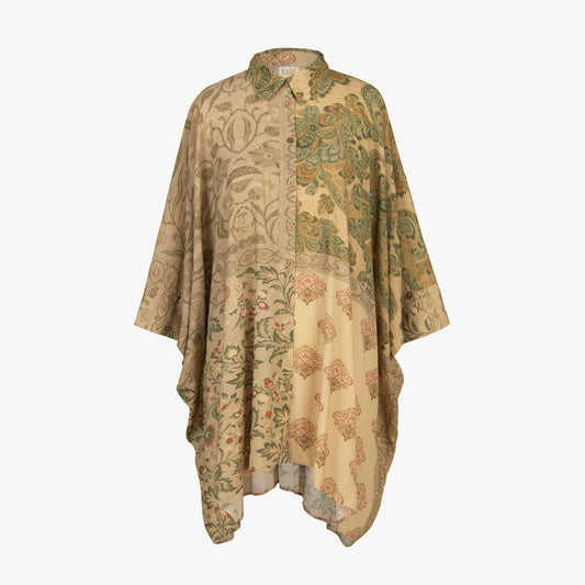 Floral patterned garment on a white background