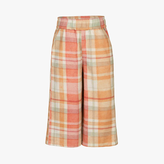 Plaid Pants with orange and pink check pattern 