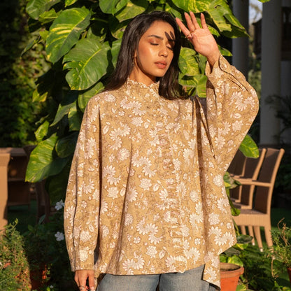Inaya Cotton Printed Cambric Shirt