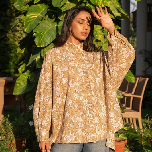 Inaya Cotton Printed Cambric Shirt