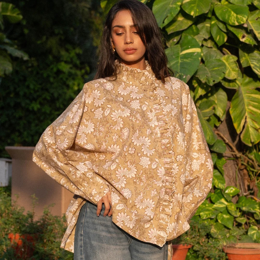 Inaya Cotton Printed Cambric Shirt