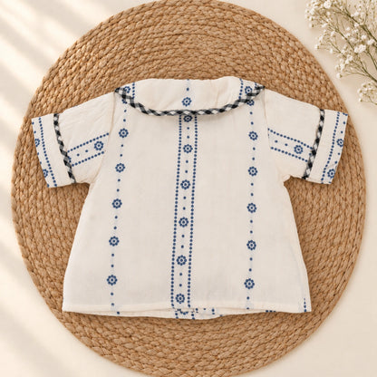A baby short-sleeve shirt back