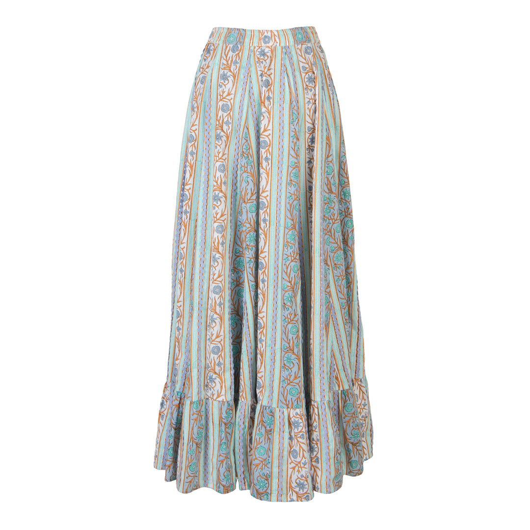 Patterned skirt on a white background
