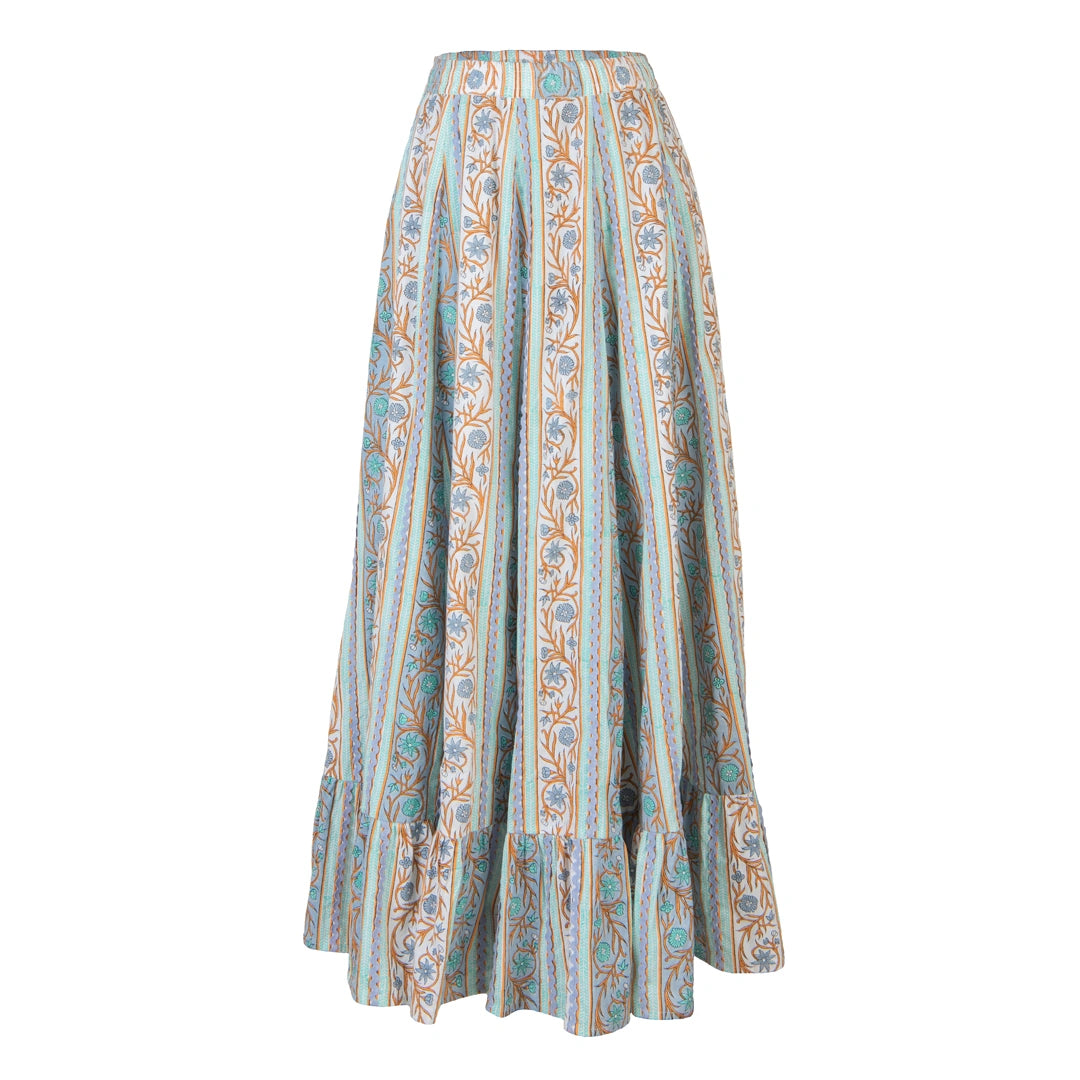Lyla Flared Cotton Cambric Skirt