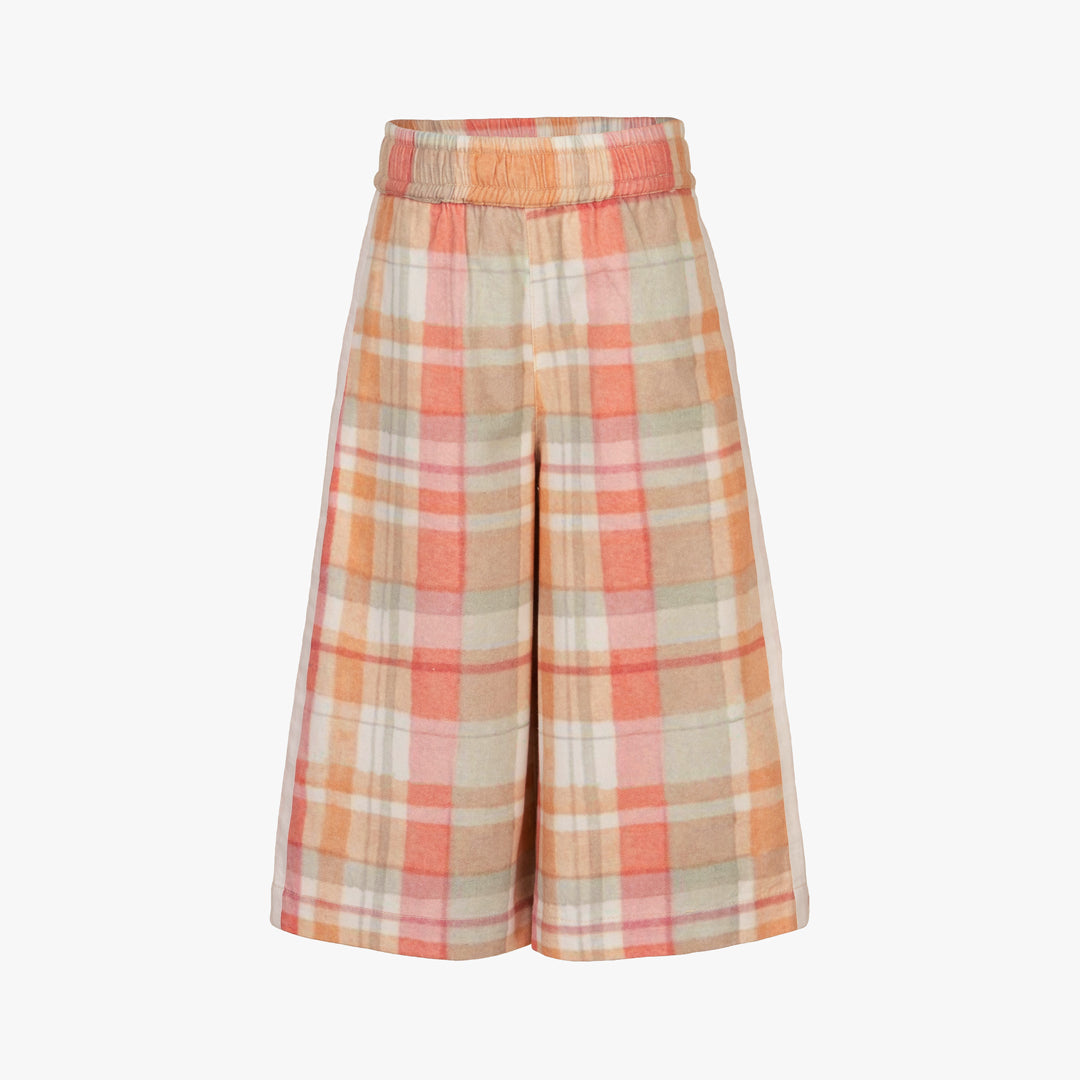  orange and beige checker pattern pants  