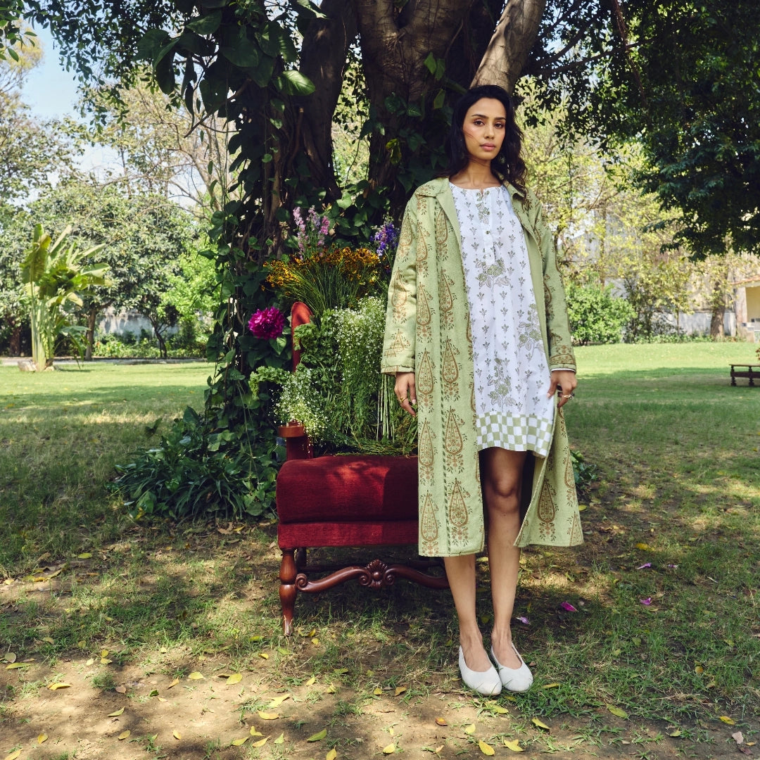 Naaz HandBlock Printed Cotton Twill Jacket