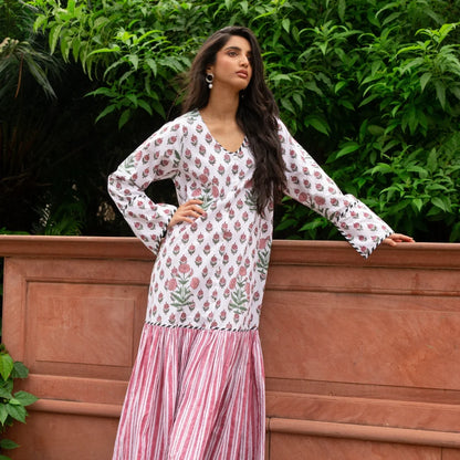 Ovika Hand Block Printed Cotton Dress