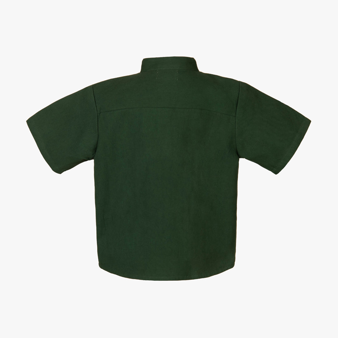 Green shirt on a white background