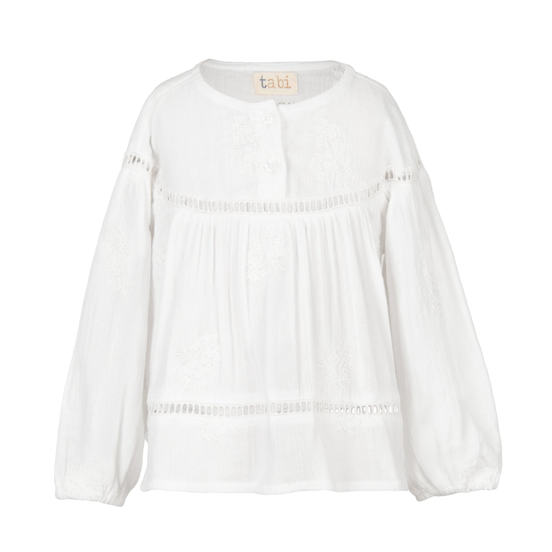White blouse with long sleeves