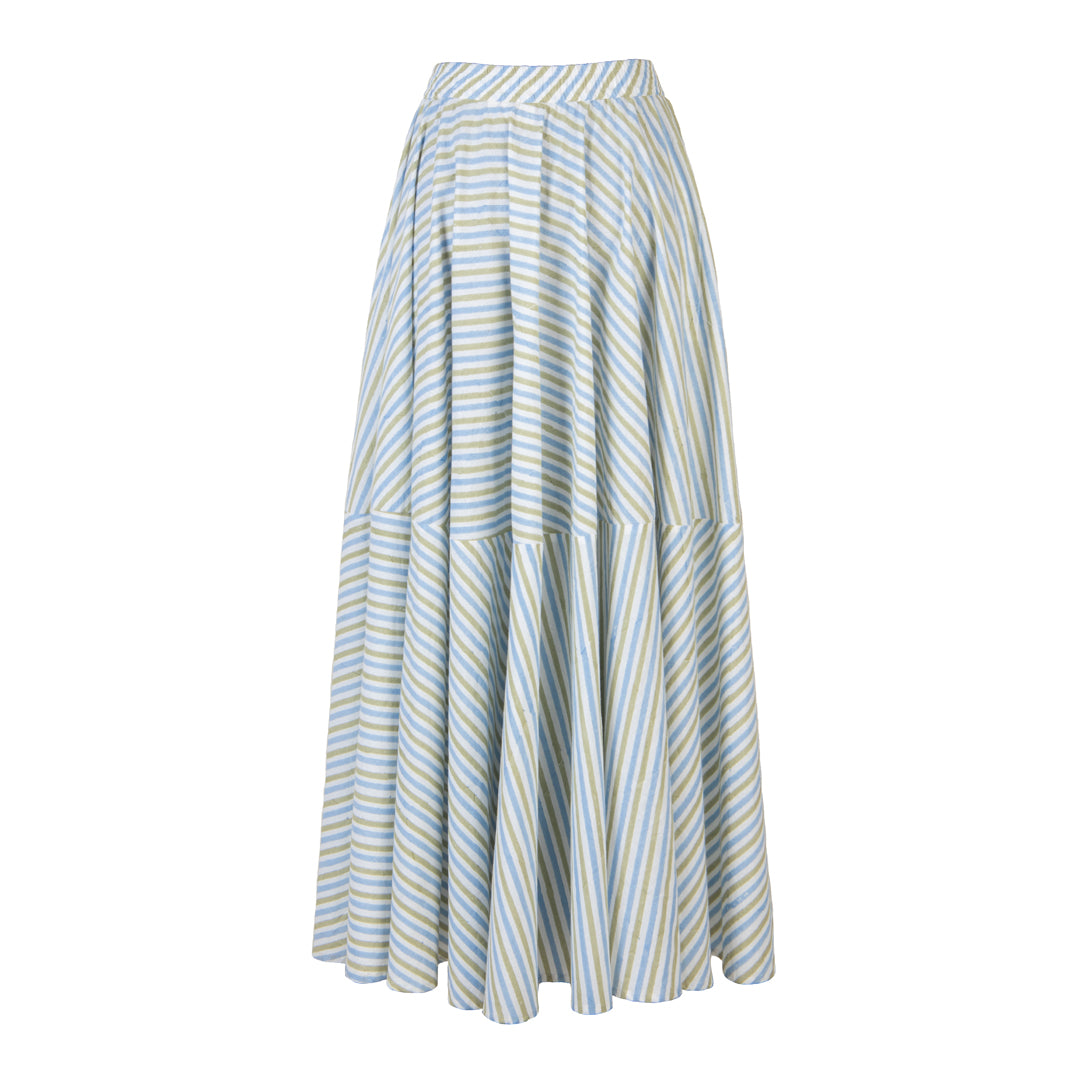 Striped skirt on a white background