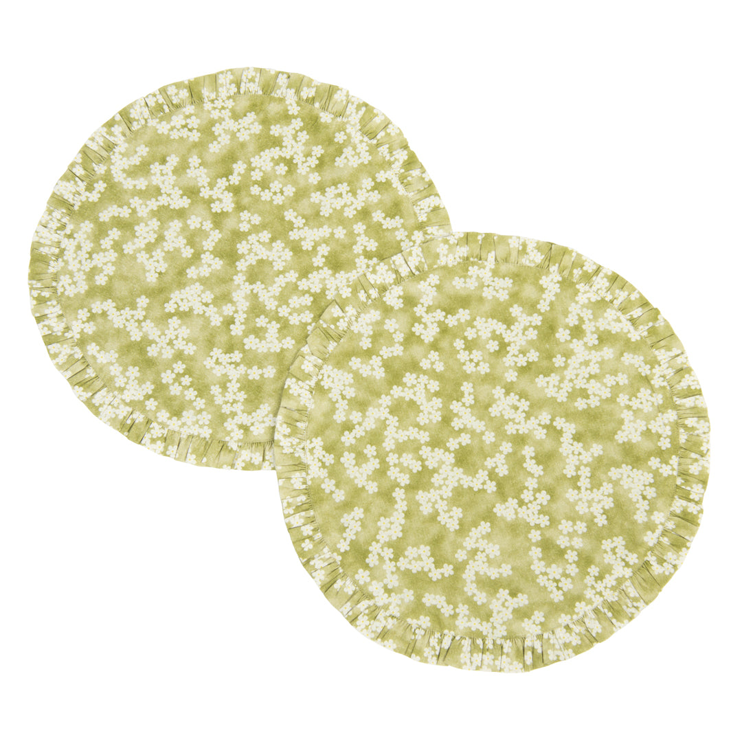 Round Ruffle Table Mats - Set of 2