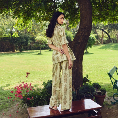 Saaz Handblock Printed Pants