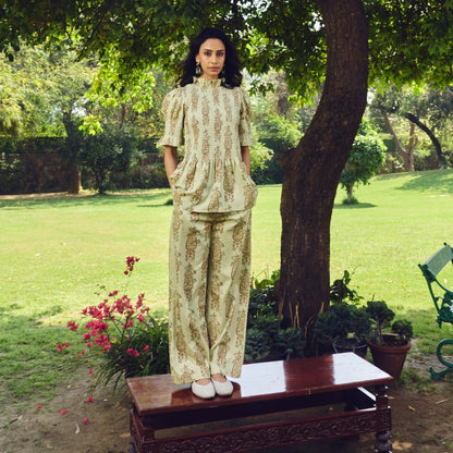 Saaz Handblock Printed Pants