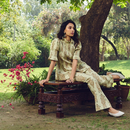 Saaz Handblock Printed Pants