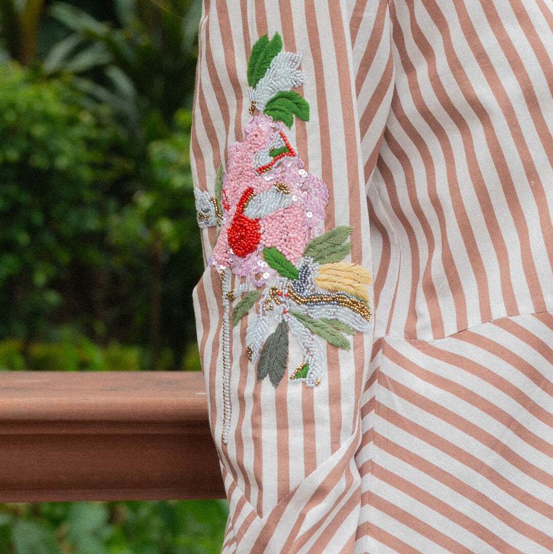 Closeup of Hand-Embroidery