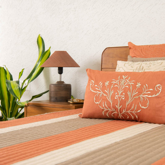 Munga silk cushion cover brick