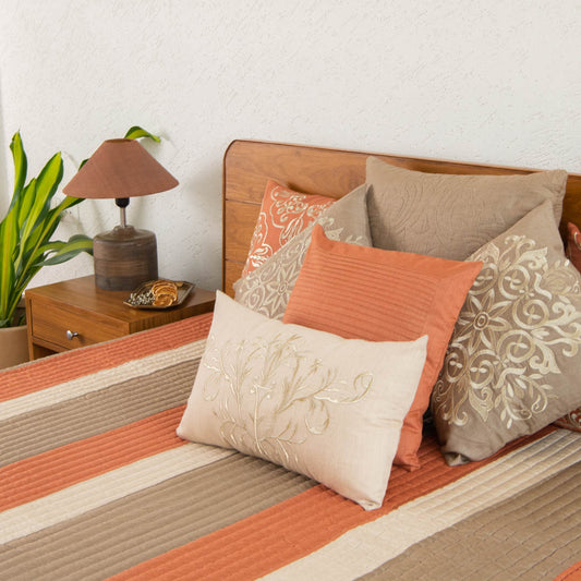 Munga silk cushion cover natural