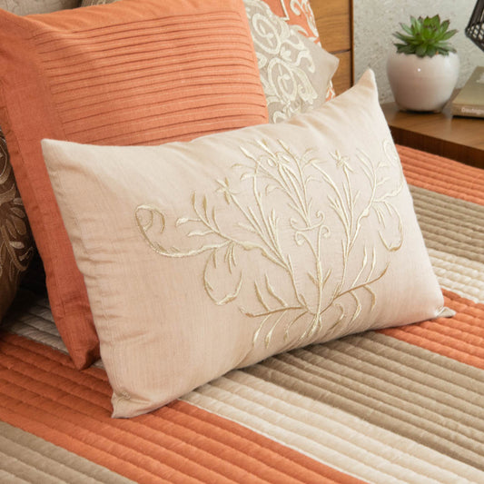 Munga silk cushion cover natural