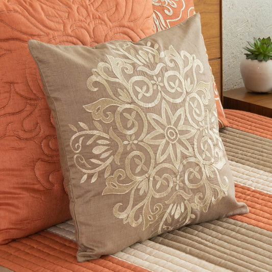 Munga Silk cushion cover clay