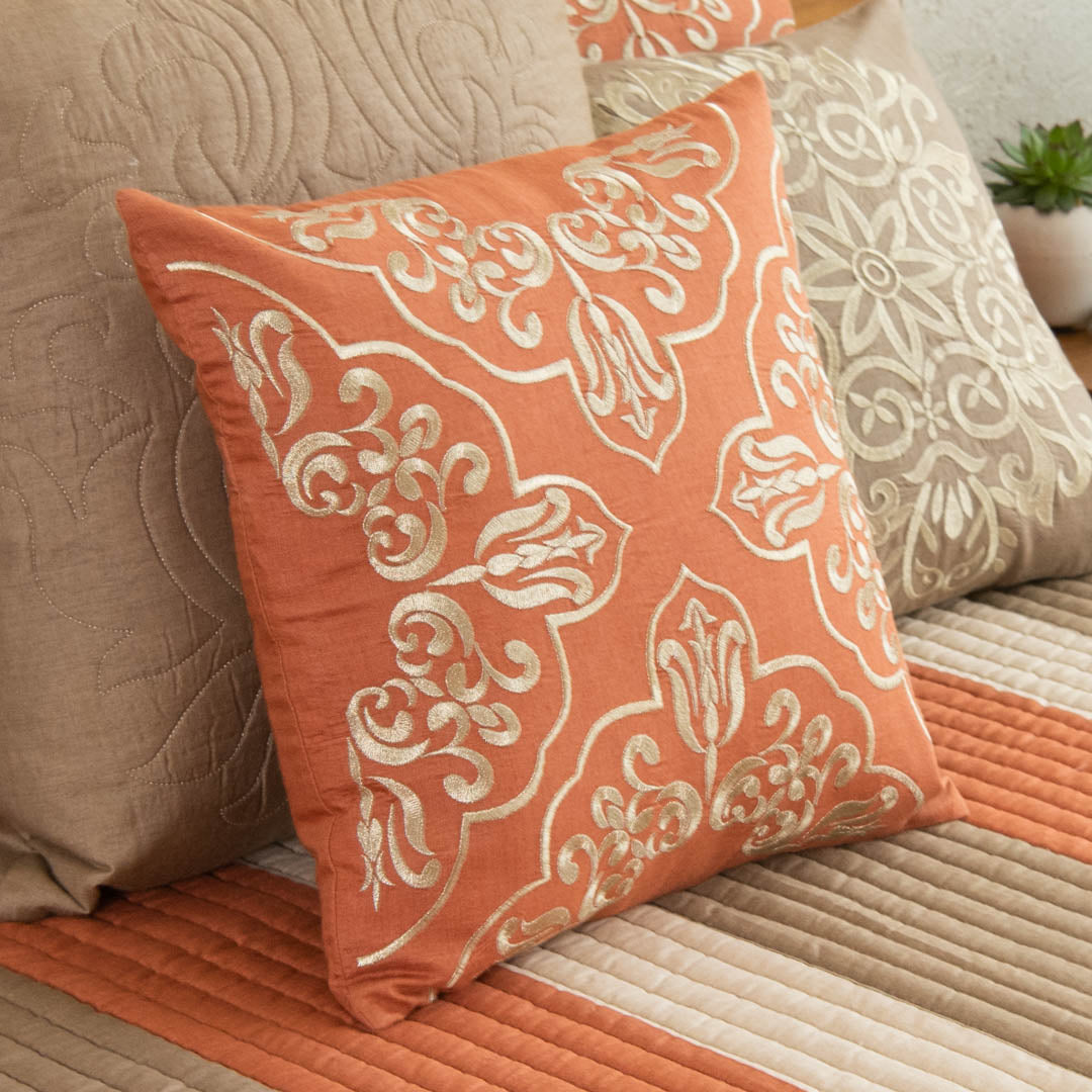 Munga Silk cushion cover brick