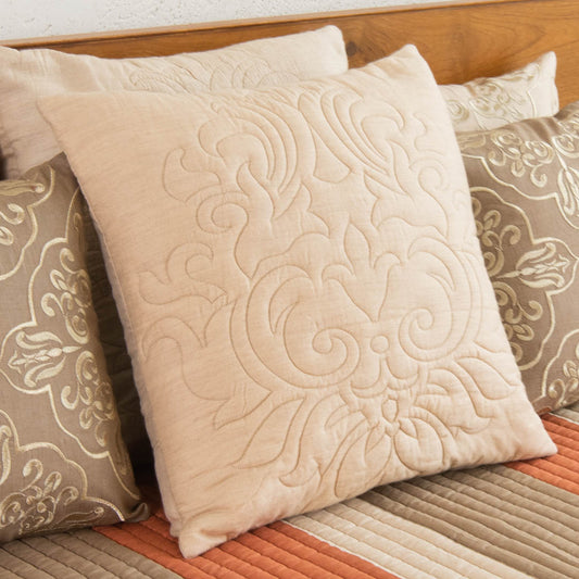 Munga silk cushion cover natural