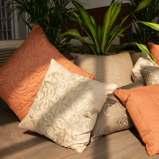 Munga silk cushion covers natural