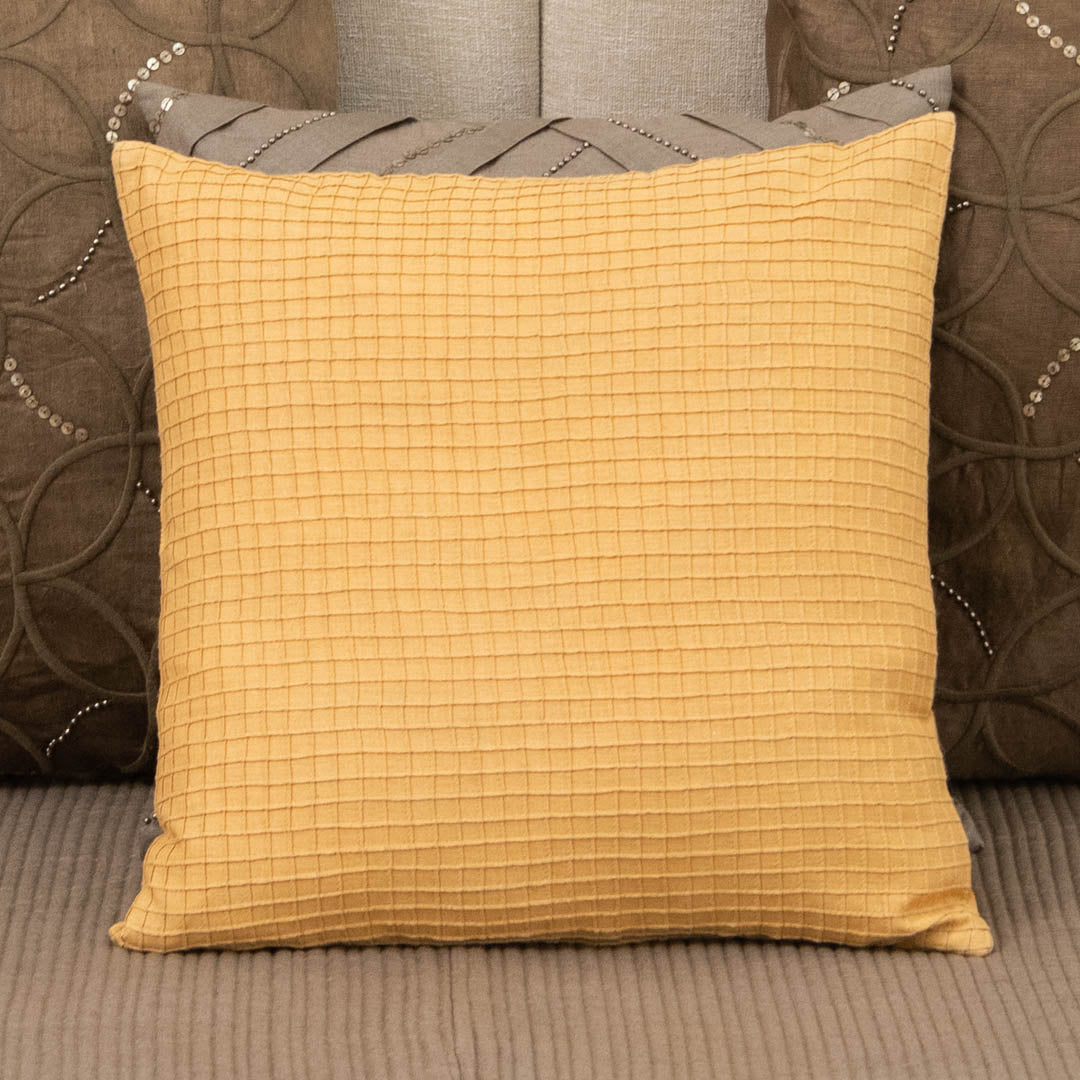 pintucked silk cushion cover