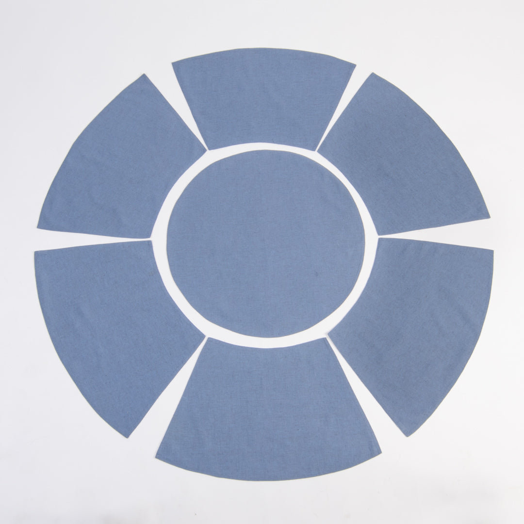 Shannon Round Table Linen Set Stone Wash