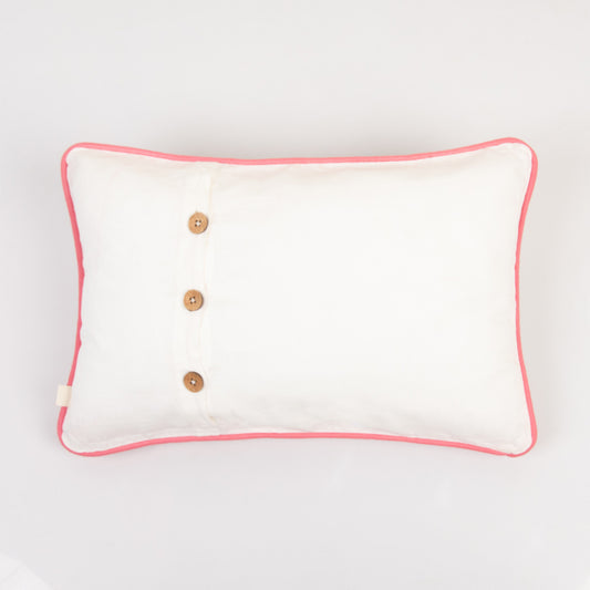 Nagina Hand Block Printed Linen Cushion Cover