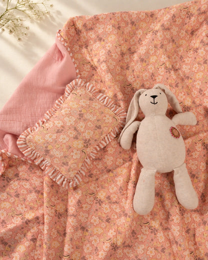 The Basant Botanical Pillow & Quilted Blanket Set