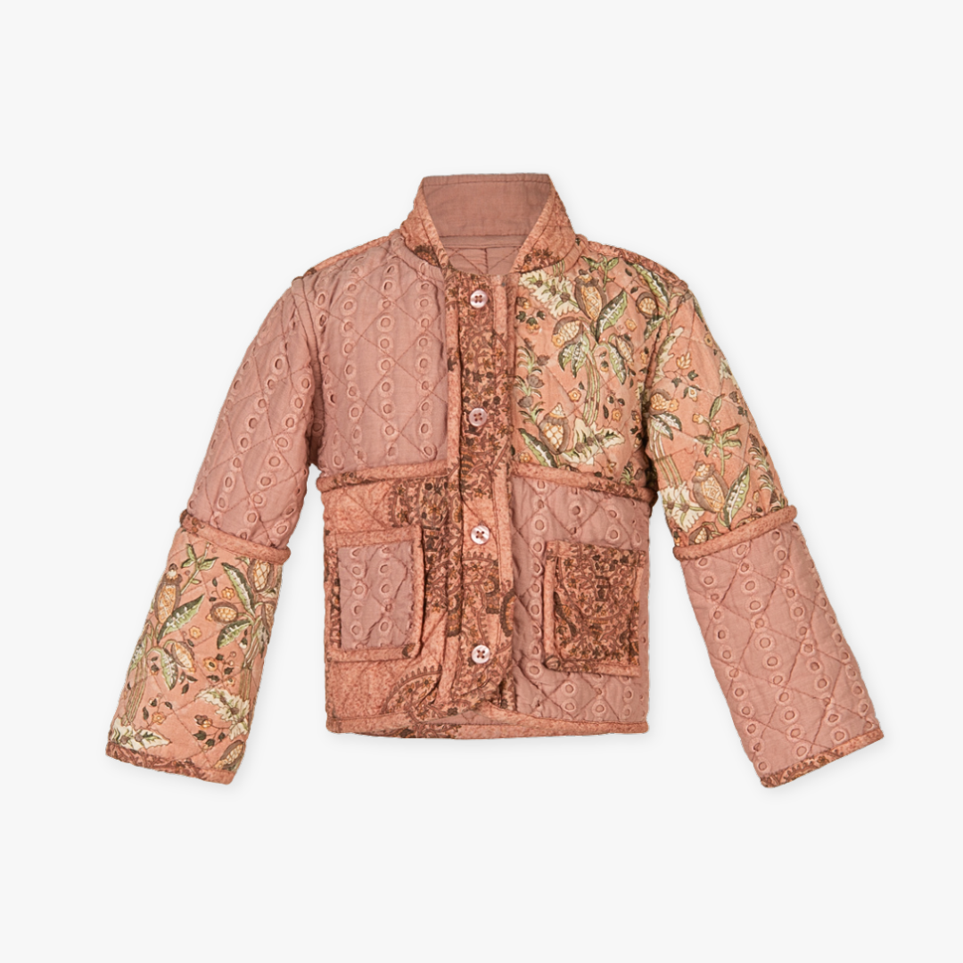 Prisha Cotton Patchwork Quilted Jacket