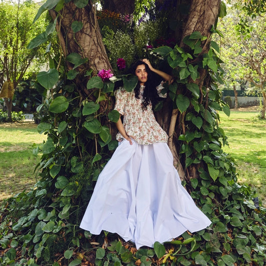 Vaidehi Cotton Poplin Circular Skirt