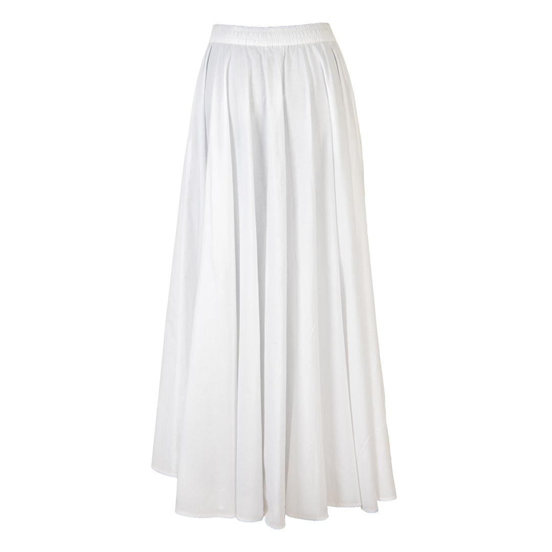 White skirt on a white background