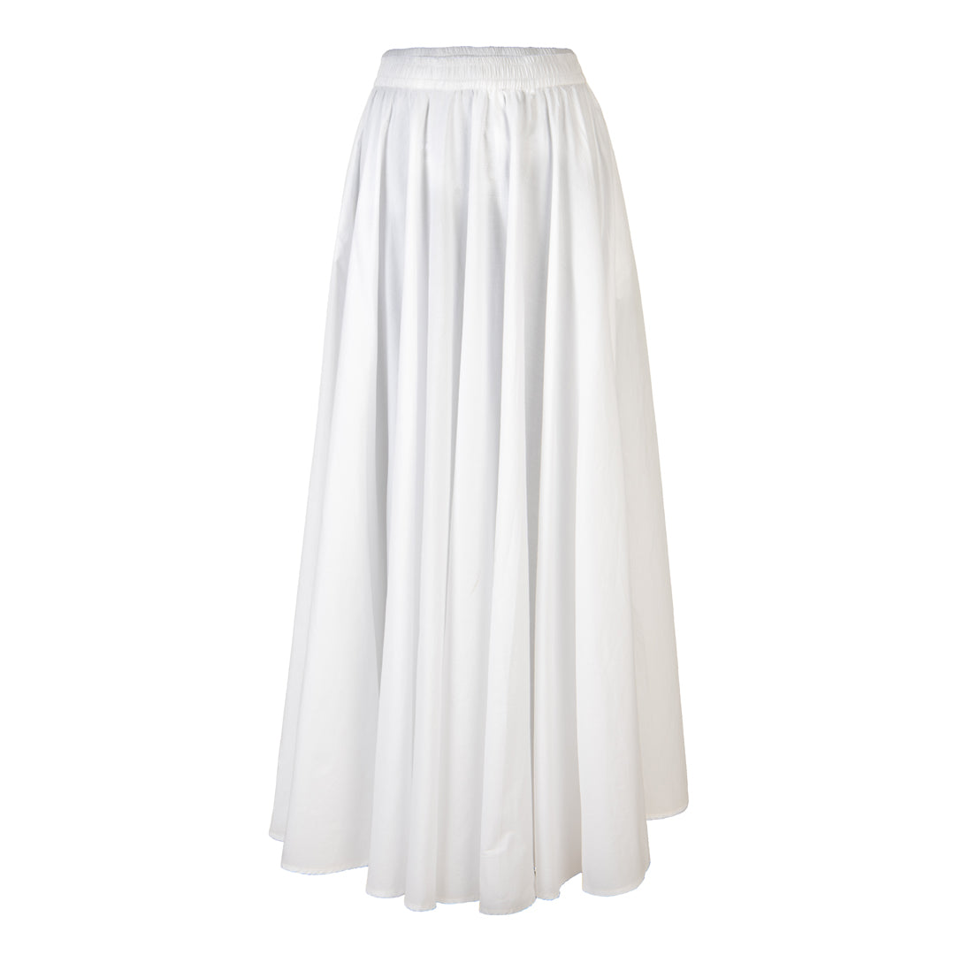 White skirt on a white background