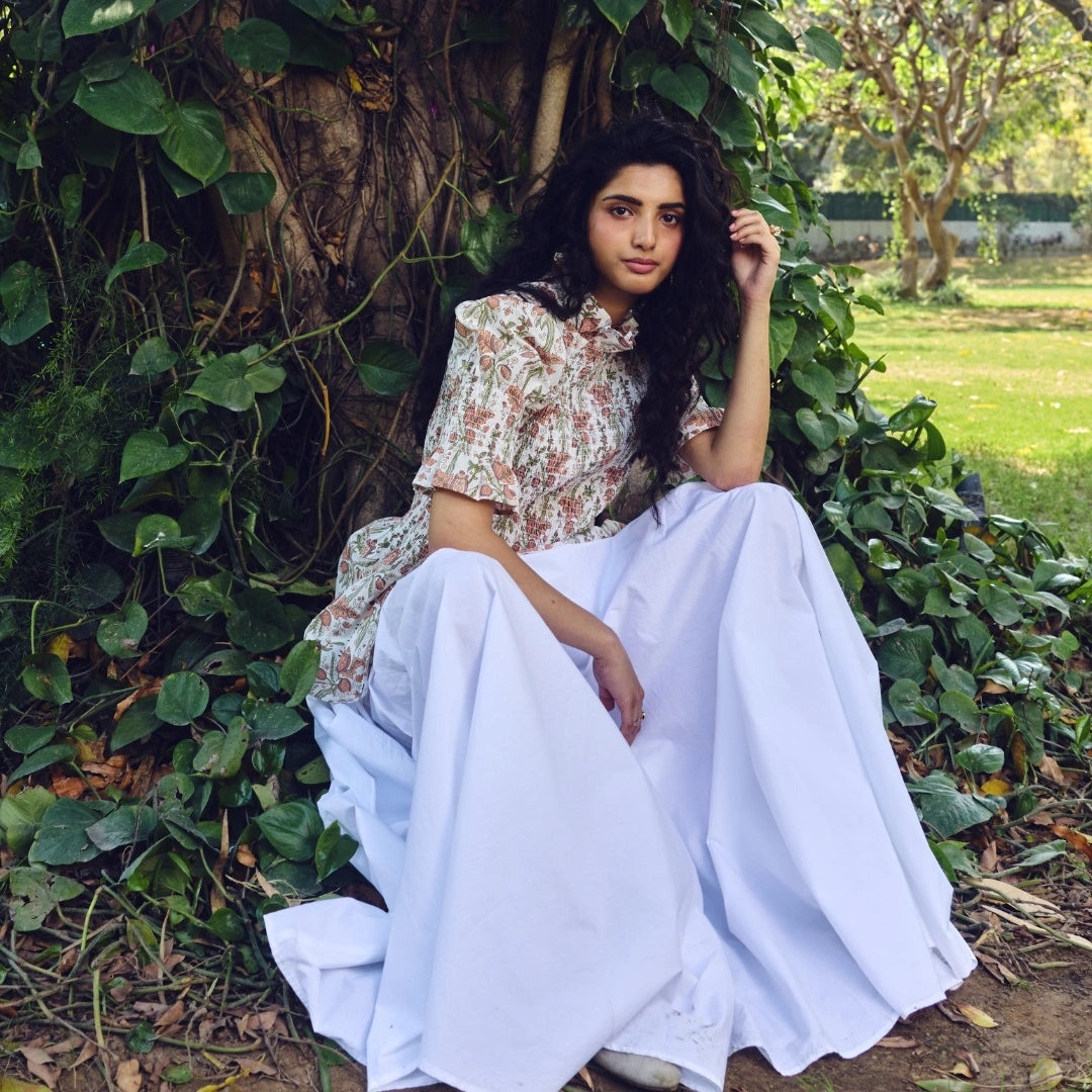 Vaidehi Cotton Poplin Circular Skirt