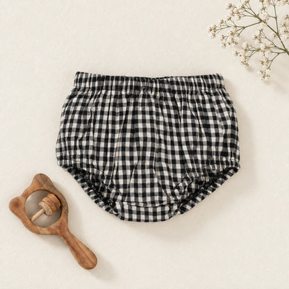 Black and white gingham check bloomer