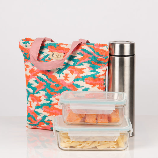 Coruna Small Lunch Bag with Zip Splash