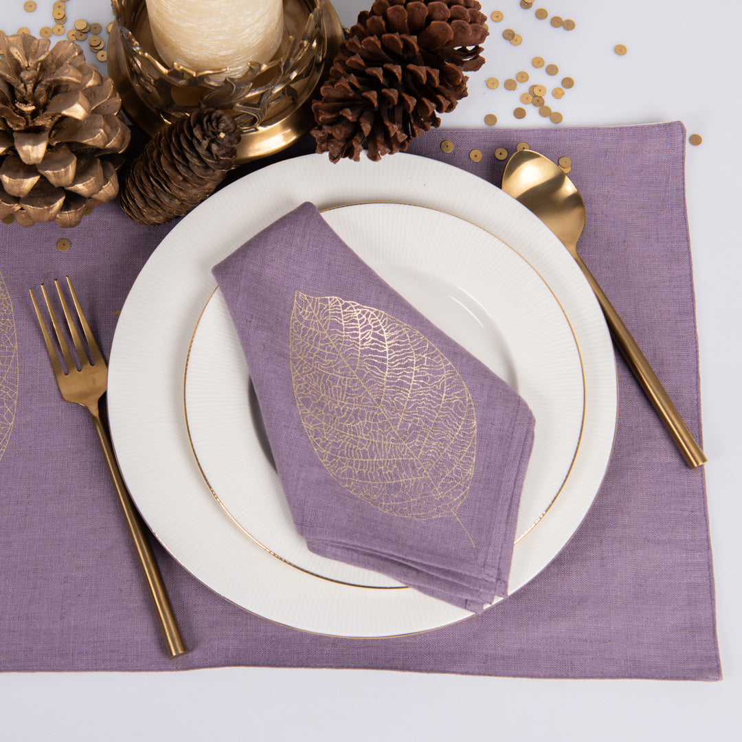 Mokotua linen napkins amethyst smoke