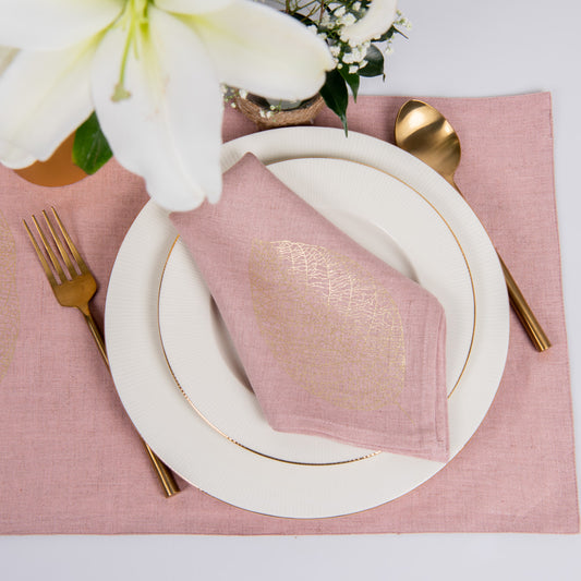 mokotua linen napkins dusty rose