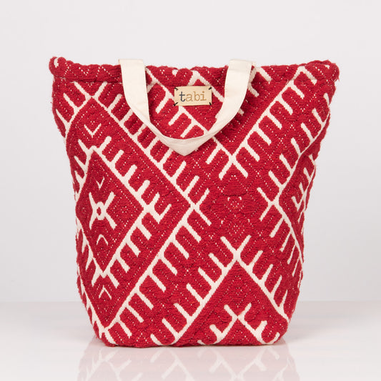 Nantes Big Lunch Bag with Zip Colour me Red
